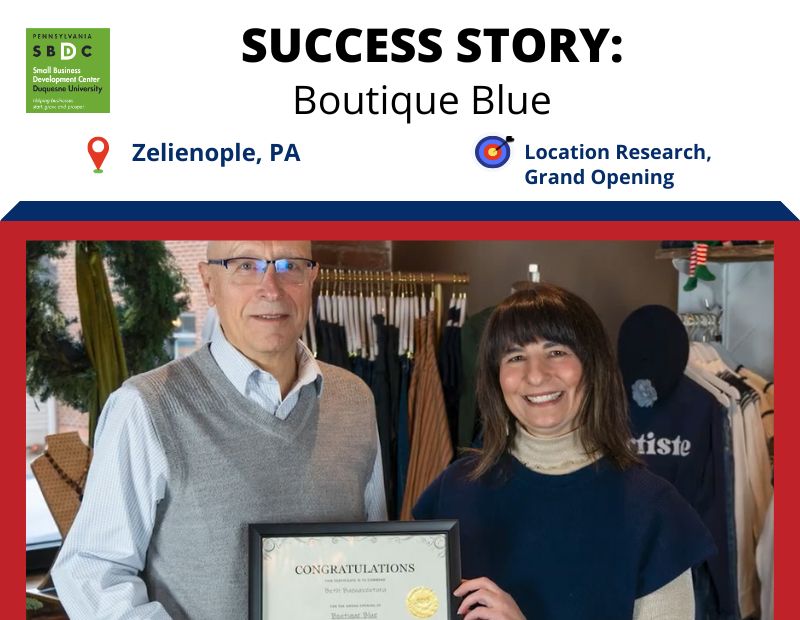 Boutique Blue Grand Opening | Duquesne SBDC
