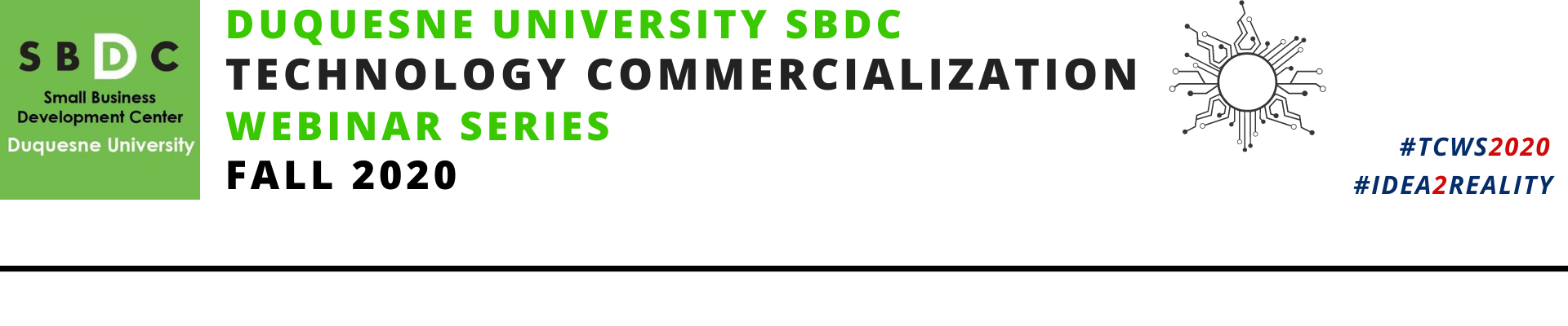 Technology Commercialization Webinar Series - DUBDC