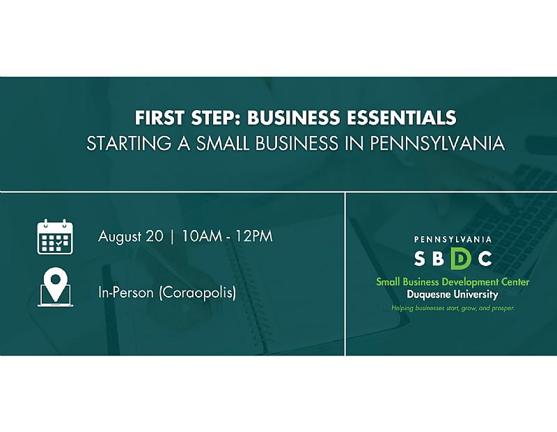 First Step: Business Essentials (Coraopolis) (in-person)