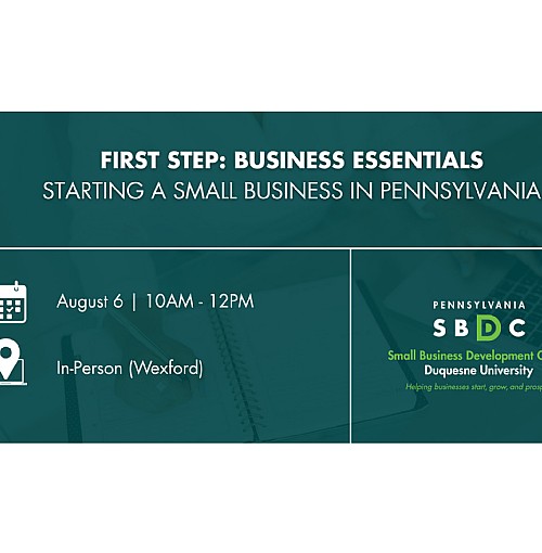 First Step: Business Essentials (Wexford) (in-person)